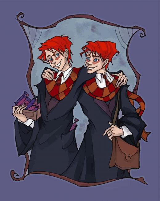 Weasley Twins Harry Potter Paint By Numbers 